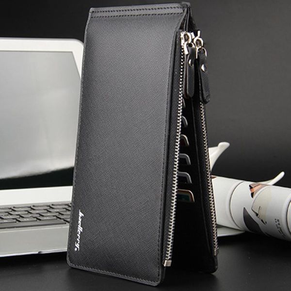 wallets woman wallet long multi-card position male purse mens credential holder fold thin magic cash and card, Red;black